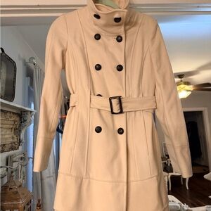 New York & Company Cream Trench Coat